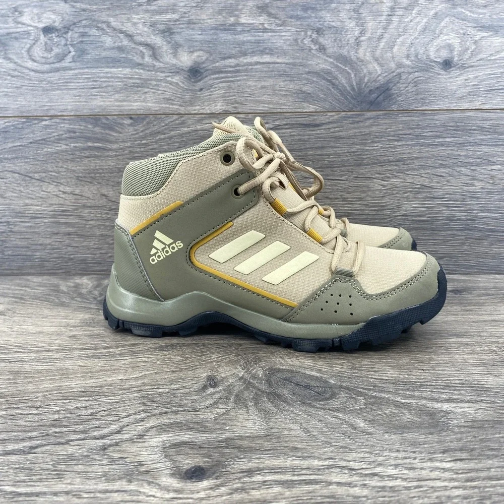 Adidas Terrex Hyperhiker Hiking Boots Youth 1 Green Olive GZ9215 Trail Shoes